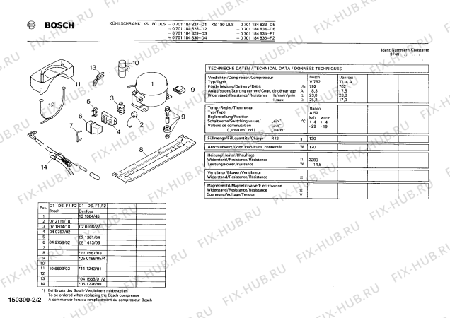 Взрыв-схема холодильника Bosch 0701184834 KS180ULS - Схема узла 02