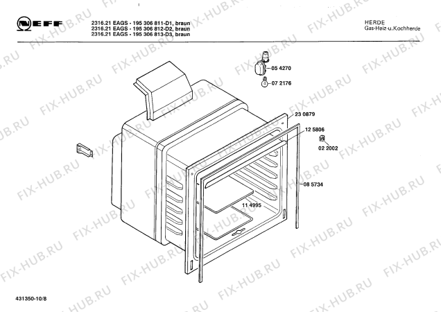 Схема №3 195306812 2316.21EAGS с изображением Панель для электропечи Bosch 00118794