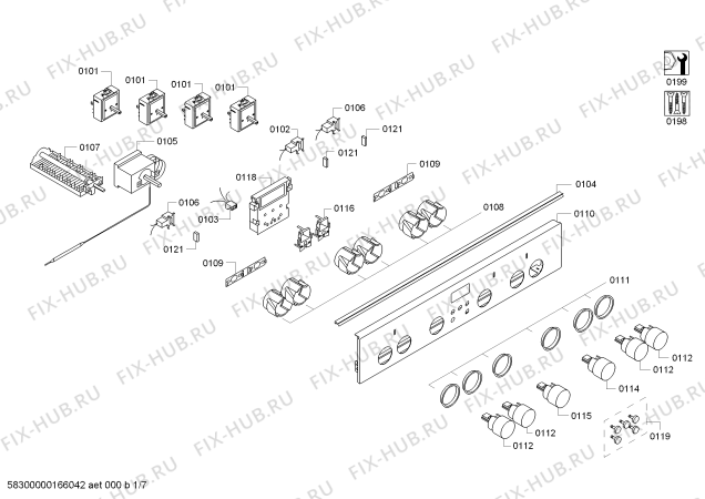 Схема №2 PHTB554225 с изображением Ручка управления духовкой для духового шкафа Bosch 00620071