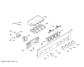 Схема №2 E96E63N1MK с изображением Панель управления для электропечи Bosch 00671355