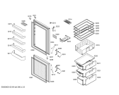 Схема №1 KGV39Y30 с изображением Дверь морозильной камеры для холодильной камеры Bosch 00681026