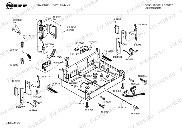 Схема №1 S4456N1EU с изображением Передняя панель для посудомойки Bosch 00361488