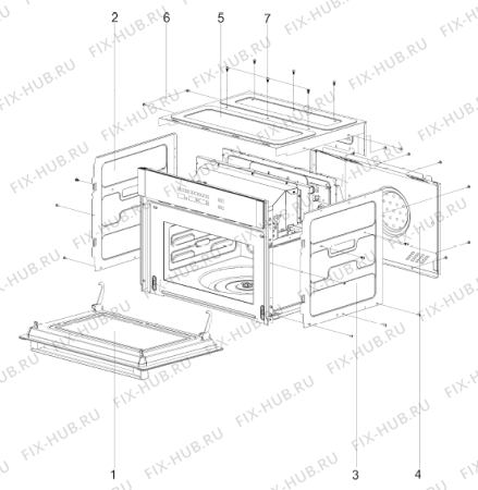 Взрыв-схема микроволновой печи Gorenje BOC5322AX (349633, BT32CF2) - Схема узла 10