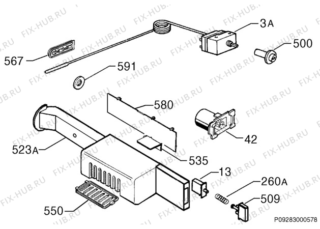 Взрыв-схема холодильника Zanussi ZD25/8DAC - Схема узла Diffusor