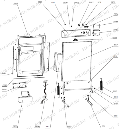 Схема №1 GS51110BW (234102, PMS45S) с изображением Дверь для электропосудомоечной машины Gorenje 250756