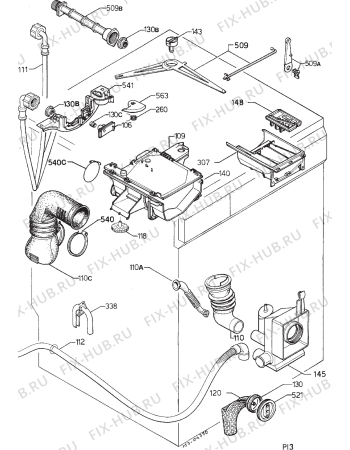 Взрыв-схема стиральной машины Tricity Bendix AW405 - Схема узла Hydraulic System 272