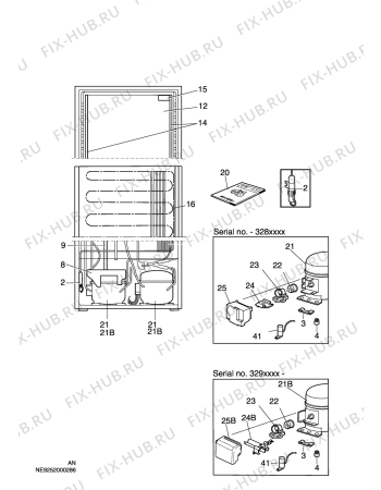 Взрыв-схема холодильника Electrolux ERB3404 - Схема узла C10 Cold, users manual