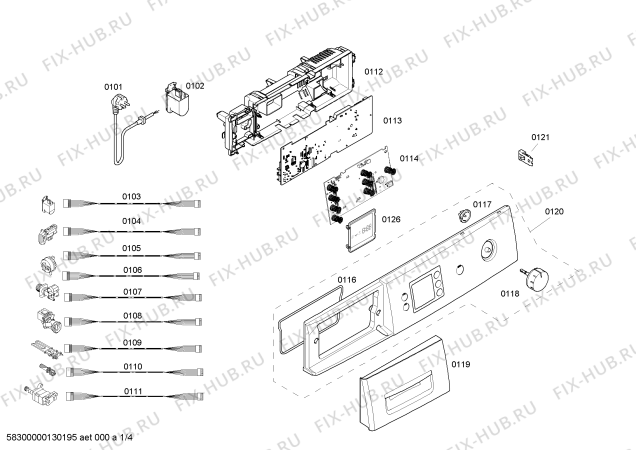 Схема №1 WAE22460AU с изображением Силовой модуль для стиралки Bosch 00669035