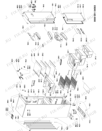 Схема №1 WBC3746 A+X с изображением Сенсорная панель для холодильника Whirlpool 480132101337