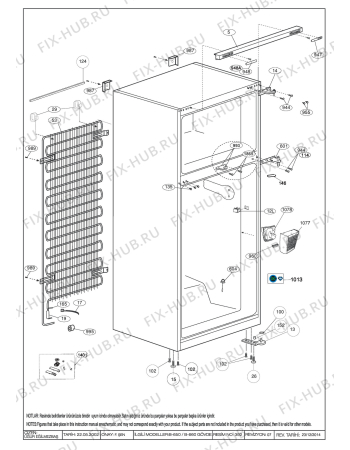Взрыв-схема холодильника Beko BEKO RDP 6500 S A (6050487982) - CABINET ASSY. (B-650/B-660)