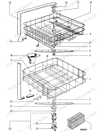 Взрыв-схема посудомоечной машины Juno SUI 1216 BR GESCHIRR - Схема узла Section2