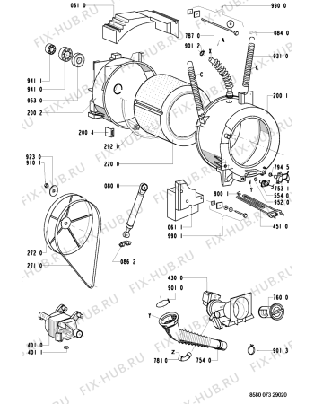 Взрыв-схема стиральной машины LADEN FL 10335 - Схема узла