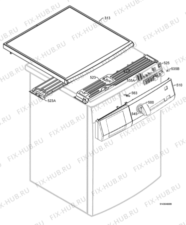 Взрыв-схема стиральной машины Aeg Electrolux LAVAMAT5.0 - Схема узла Command panel 037