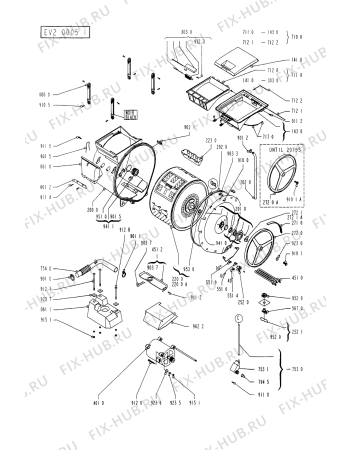 Взрыв-схема стиральной машины Whirlpool AWG 650 WP-PL/RU - Схема узла