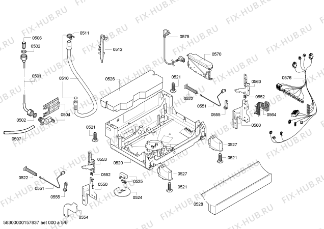 Схема №1 3VW300IA с изображением Передняя панель для посудомойки Bosch 00675367