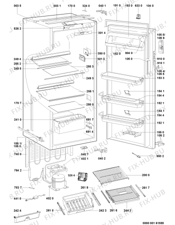 Схема №1 911.4.02 с изображением Панель управления для холодильной камеры Whirlpool 480131100668