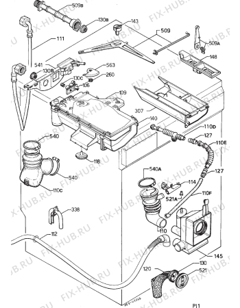 Взрыв-схема стиральной машины Zanussi FJ1040 - Схема узла Hydraulic System 272