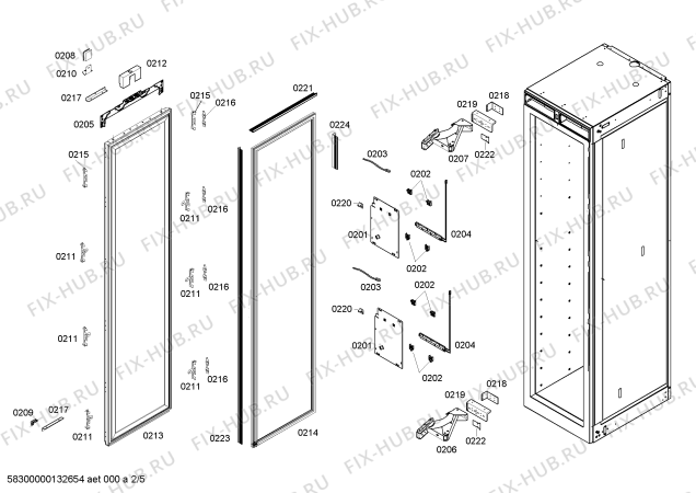 Схема №1 RW414260 с изображением Кабель для холодильной камеры Bosch 00669013