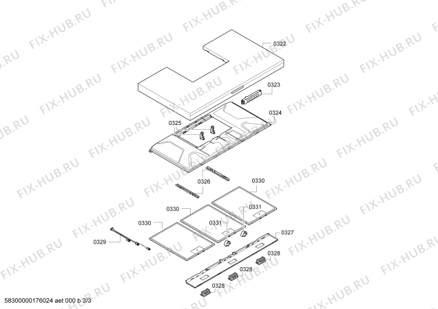 Взрыв-схема вытяжки Siemens LC98BE542B Siemens - Схема узла 03
