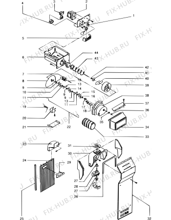 Схема №1 RA72RA710 (F012808) с изображением Ветродув для холодильника Indesit C00129856