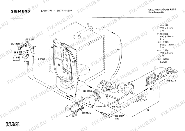 Схема №2 SN7714 с изображением Панель для посудомойки Siemens 00116529