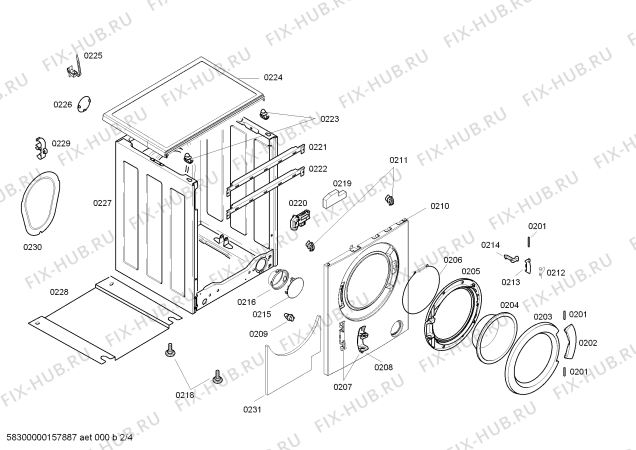 Схема №1 WAE20268TI с изображением Панель управления для стиральной машины Bosch 00706320