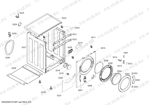 Схема №1 WAE20268TI с изображением Ручка для стиралки Bosch 00655476