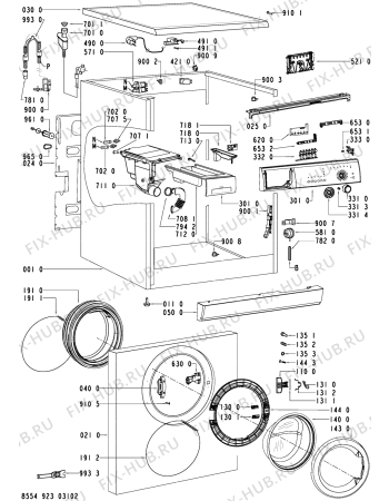 Схема №1 WAK 5260 с изображением Модуль (плата) для стиралки Whirlpool 481221470689