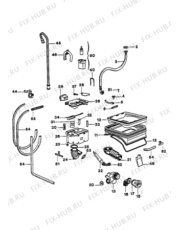 Взрыв-схема стиральной машины Zanussi ZK842 - Схема узла Water equipment