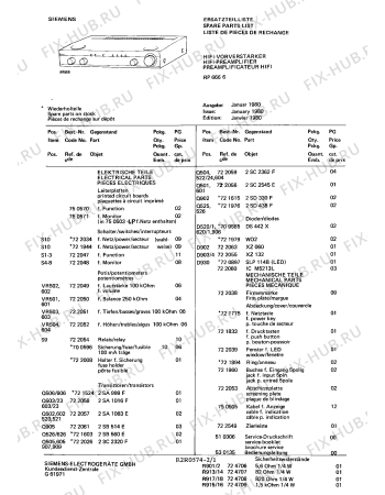 Схема №1 RP6666 с изображением Потенциометр для аудиоаппаратуры Siemens 00722050