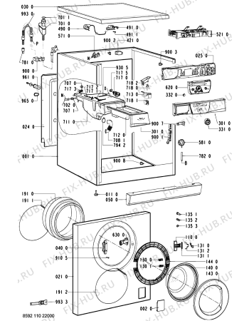 Схема №1 AWO 9141 с изображением Микромодуль для стиральной машины Whirlpool 481221479503