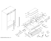 Схема №1 T36BB820SS Thermador с изображением Поднос для холодильной камеры Bosch 00687208