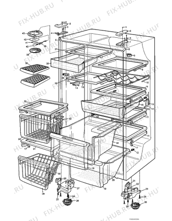 Взрыв-схема холодильника Electrolux ENL61600X - Схема узла Section 5