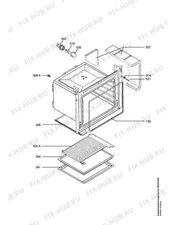 Взрыв-схема плиты (духовки) Electrolux EOB4612S  EU  R05 - Схема узла Oven