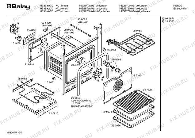 Схема №1 HE3BY20 с изображением Панель для плиты (духовки) Bosch 00295300