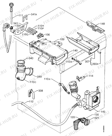 Взрыв-схема стиральной машины Electrolux EW1060F - Схема узла Hydraulic System 272