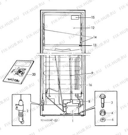 Взрыв-схема холодильника Electrolux KSU310 - Схема узла C10 Cold, users manual