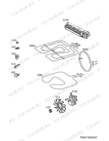 Схема №2 47345GM-MN с изображением Кнопка для плиты (духовки) Aeg 3425896077