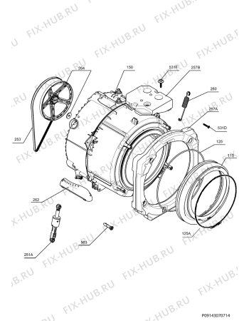 Схема №1 L87680FL с изображением Обшивка для стиральной машины Aeg 1328228224