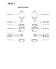 Схема №1 KB303110/870 с изображением Крышка для чаши для блендера (миксера) Krups MS-0A11842