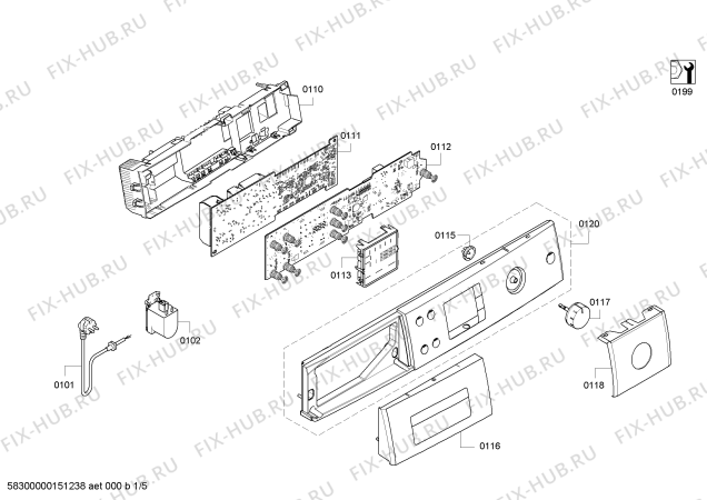 Схема №1 WAQ28390NL с изображением Ручка для стиралки Bosch 00653298