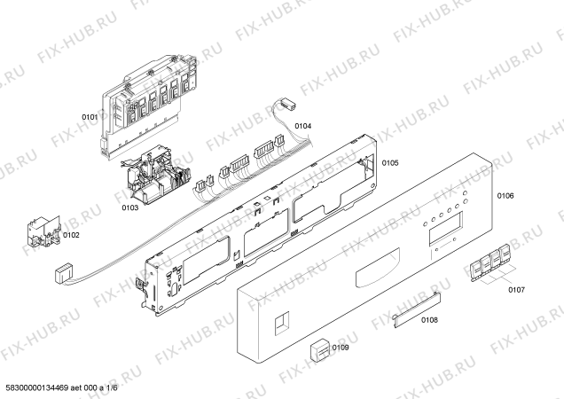 Схема №2 SHU43C05UC Bosch с изображением Внешняя дверь для посудомоечной машины Bosch 00680002