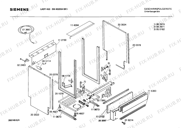 Взрыв-схема посудомоечной машины Siemens SN452054 - Схема узла 04
