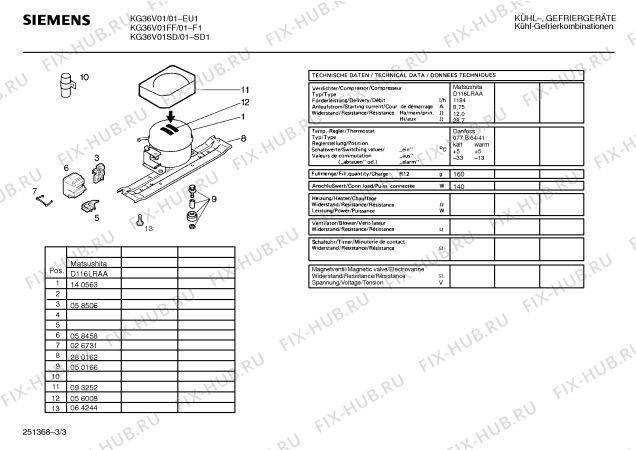 Взрыв-схема холодильника Siemens KG36V01 - Схема узла 03