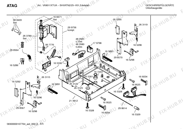 Схема №1 SHVATN2 VA9011XTUA с изображением Рамка для посудомойки Bosch 00432488