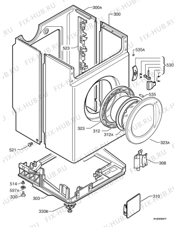 Взрыв-схема стиральной машины Zanussi WD1601INPUT - Схема узла Housing 001