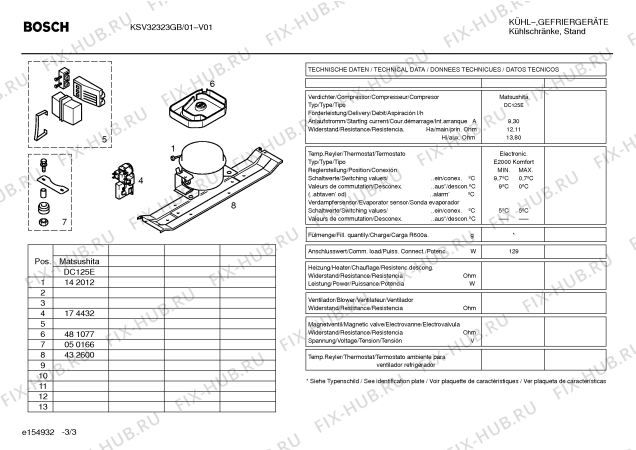 Взрыв-схема холодильника Bosch KSV32323GB - Схема узла 03