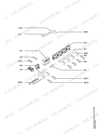 Взрыв-схема плиты (духовки) Aeg E31012-2-W - Схема узла Functional parts 267