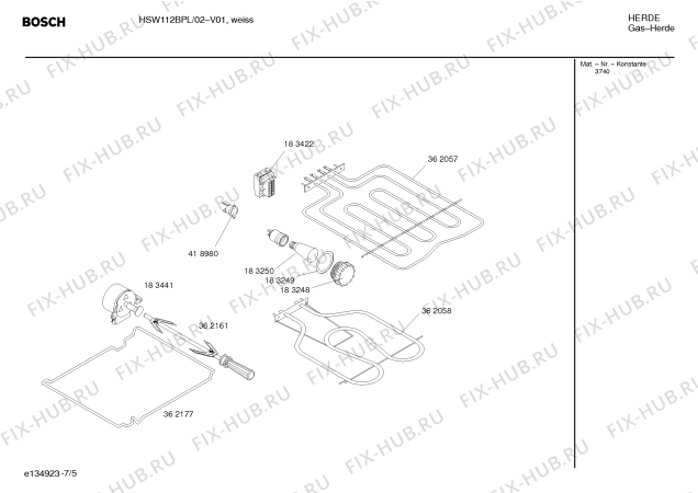 Схема №2 HSW112ABY Bosch с изображением Инструкция по установке и эксплуатации для духового шкафа Bosch 00585579