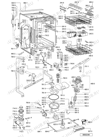 Схема №1 GSX 7586 с изображением Модуль (плата) управления для электропосудомоечной машины Whirlpool 481221478723